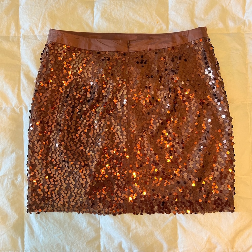Short sequence skirt in brown by Banana Republic. Size 4. Like new.